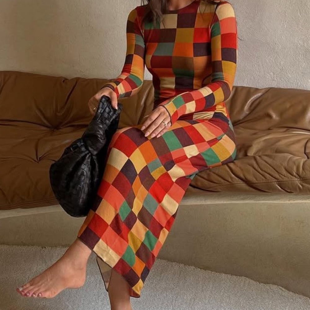 Anim Long Sleeve Dress